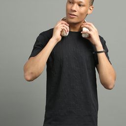 FROSEN FOX Men Self Design Round Neck T-shirt-picture-6