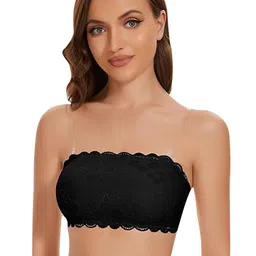 INDIROCKS Floral Bandeau Bra Full Coverage Lightly Padded image 2