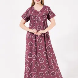 TRUNDZ Abstract Printed Maxi Nightdress-image-99