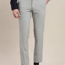 Turtle Men Textured Tailored Slim Fit Formal Trouser-picture-30