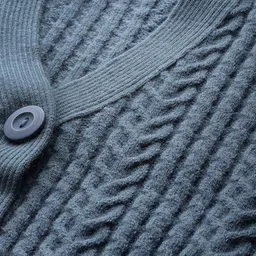 all about you Women Solid Cable Knit V-Neck Crop Cardigan image 4