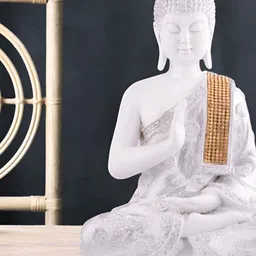 Zart Gold-Toned Buddha Idol Showpiece-picture-21