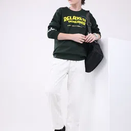 Monte Carlo Boys Typography Printed Round Neck Full Sleeve Sweatshirt image 5