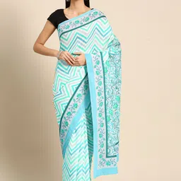 BUTA BUTI Blue Color Floral Printed Saree-image-91