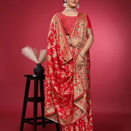 Aagiri Woven Design Zari Banarasi Saree image 2