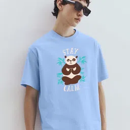 MaverIQ Men Graphic Printed Round Neck Cotton Oversized T-shirt-picture-14