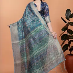 RUNAYA NX Woven Design Zari Banarasi Saree image 4