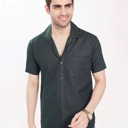 DIVISIVE Cuban Collar Short Sleeves Cotton Shirt-image-66