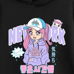 HERE&NOW Girls Printed Hooded Sweatshirt image 2