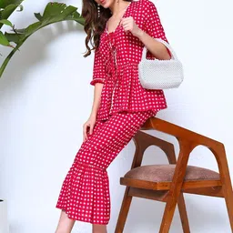 GLSGM Checked Pure Cotton Top & Palazzos Set-picture-32