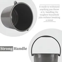 Aura Grey 2 piece Solid Plastic Bath Accessories Set image 2