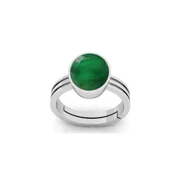 RRVGEM 11.00 KT Silver Plated Unheated Untreated Emerald Ring-picture-19