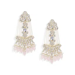 Priyaasi Gold-Plated Contemporary Kundan Drop Earrings image 3