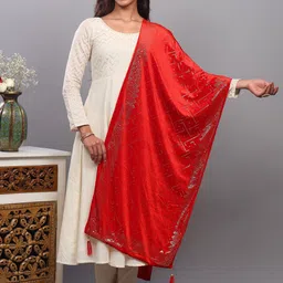 Exotic India Beads & Stones Velvet Dupatta image 4