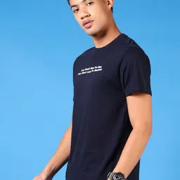 V-Mart Men Graphic Printed Round Neck Cotton T-shirt image 3