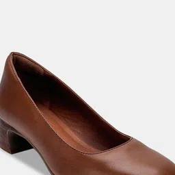 HEEL YOUR SOLE Leather 2 inches Block Pumps image 3