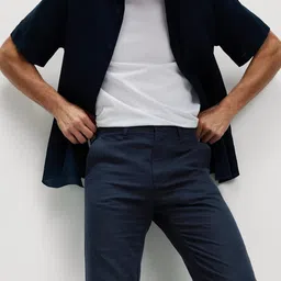 Marks & Spencer Men Regular Fit Mid-Rise Chinos Trouser image 5