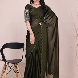 Zenophily Pure Chiffon Saree-image-35