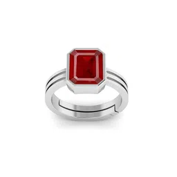 RRVGEM 9.5 KT Silver Plated Ruby Adjustable Finger Ring-picture-18