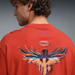 Puma Men Graphic Printed Round Neck Cotton Oversized T-shirt image 4