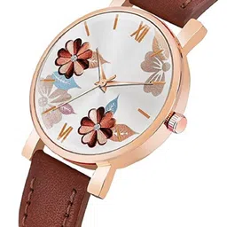 LAKSH Brown Dial & Leather Straps Analogue Watch image 5