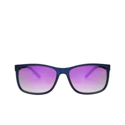 SUNNIES Unisex Purple Lens & Blue Square Sunglasses with image 2