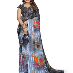 Moda Rapido Floral Poly Georgette Saree-image-62