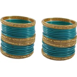 AMSHA Beige Glass Artificial Stones Bangle image 3