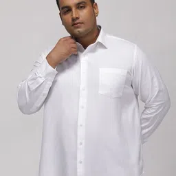 Big Hello - The Plus Life Plus Size Long Sleeves Cotton Formal Shirt-picture-22