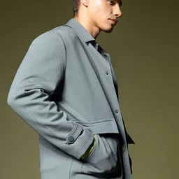 LOVE PANGOLIN Men Solid Anti Odour Lightweight Tailored Jacket image 2