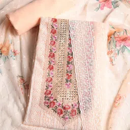 Meena Bazaar Floral Embroidered Beads And Stones Georgette Unstitched Dress Material-picture-16