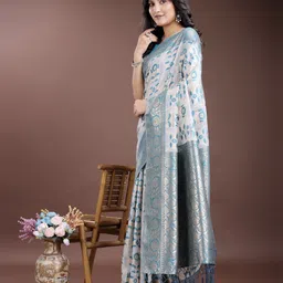 Mitera Woven Design Zari Saree image 2