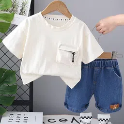 POP STREET KIDS Boys Round Neck T-shirt With Shorts-picture-52