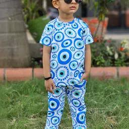 ALANTA Unisex Kids Printed T-shirt with Trousers-picture-25