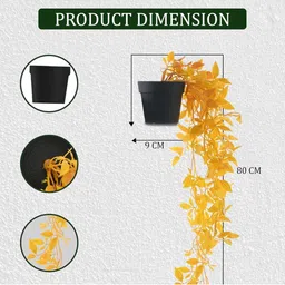 paperi Yellow 1 Pieces Hanging Artificial Plant With Pot image 3