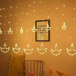 wens Diya Shaped 3 Mtrs LED String Light (Warm White-12 LEDs) image 2
