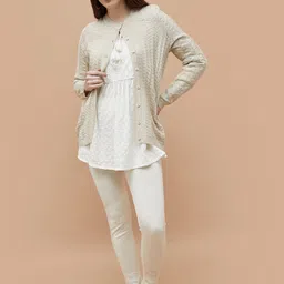 Melange by Lifestyle Women Self Design Cardigan-image-45