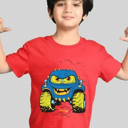 Kiddy Viddy Boys Printed Applique T-shirt-picture-31