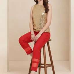 Moda Rapido Women Comfort Easy Wash Trousers-image-64