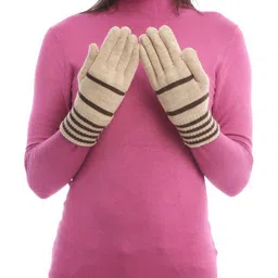 Moda Rapido Women Striped Winter Gloves-picture-37