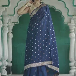 Rujave Ethnic Motifs Zari Silk Cotton Handloom Kanjeevaram Saree-picture-35