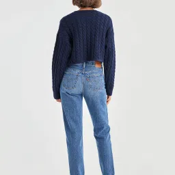 levi's Women's 501'81 Blue Straight Fit High Rise Jeans image 3