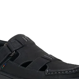 Buckaroo Men Solid Slip-On Leather Fisherman Sandals image 4