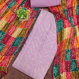 DIVASTRI Embroidered Unstitched Dress Material-picture-35