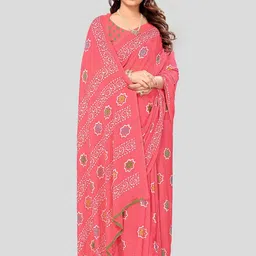 KANOODA Women Ethnic Motifs Printed Pure Georgette Sarees-image-55