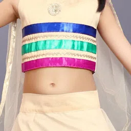 satyamfab Girls Embellished Gotta Patti Ready to Wear Lehenga & Blouse With Dupatta image 5