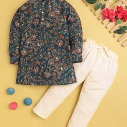BAESD Boys Floral Printed Regular Kurta with Pyjamas-picture-42