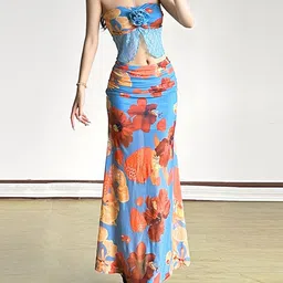 StyleCast x Revolte Printed Straight Midi Skirts image 5