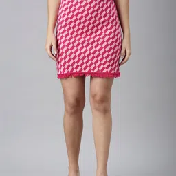 SHOWOFFFF Printed Mini Pencil Skirts-picture-25