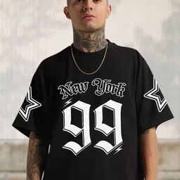 Cool Plus Men Typography Printed Round Neck Cotton Oversized T-shirt-picture-35